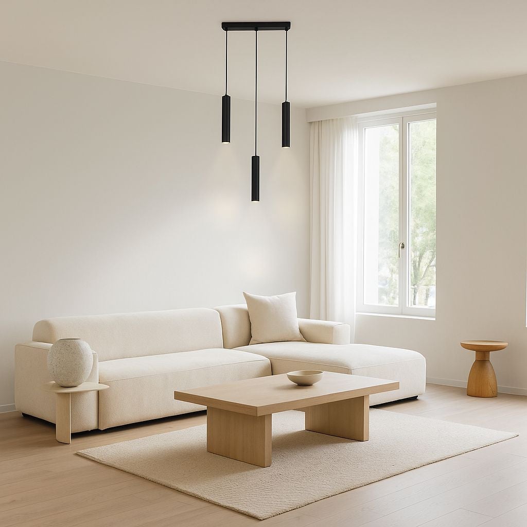 Candeeiro suspenso triplo minimalista 