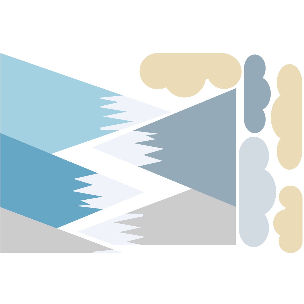 Adesivo bambino di montagna scandinavo volka - Sticker adesivo - adesivi murali - 120x180cm - 4