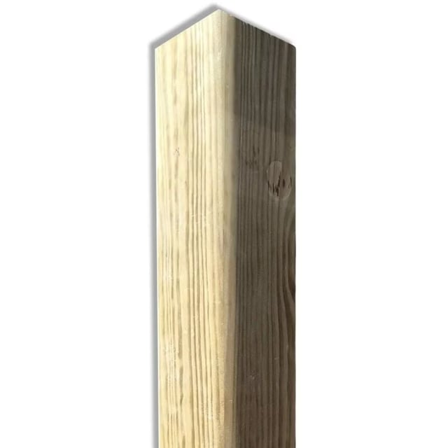 Trave in legno di pino nordico da 3 metri, sezione 9x9 cm, finitura piallata, impregnato in autoclave classe IV