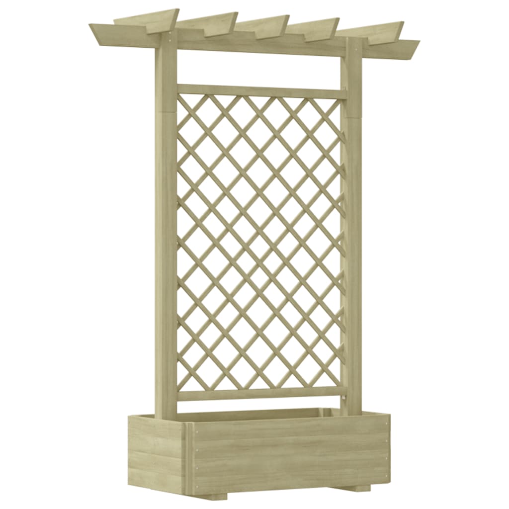 Jardinière | Bac à fleurs | Pot de fleurs pergola 162 x 56 x 204 cm Bois230260 - 2
