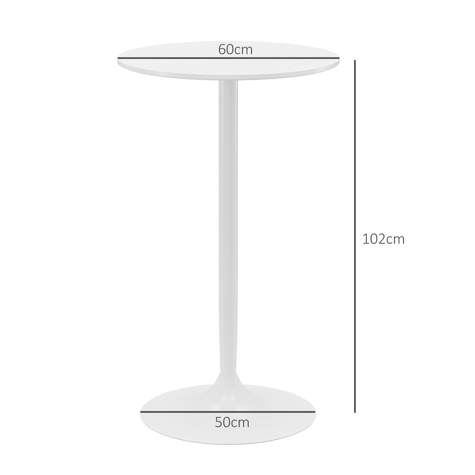 Table de bar ronde style contemporain dim. 60L x 60l x 102H cm - 3