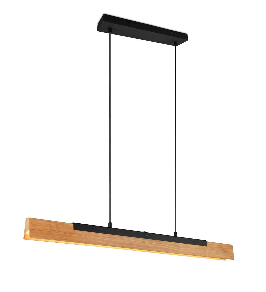 Lampa wisząca Kerala janse drewno-czarna LED 25W 3000K 3000lm pilot wym: 150 x 90 x 8,5 cm metal Trio
