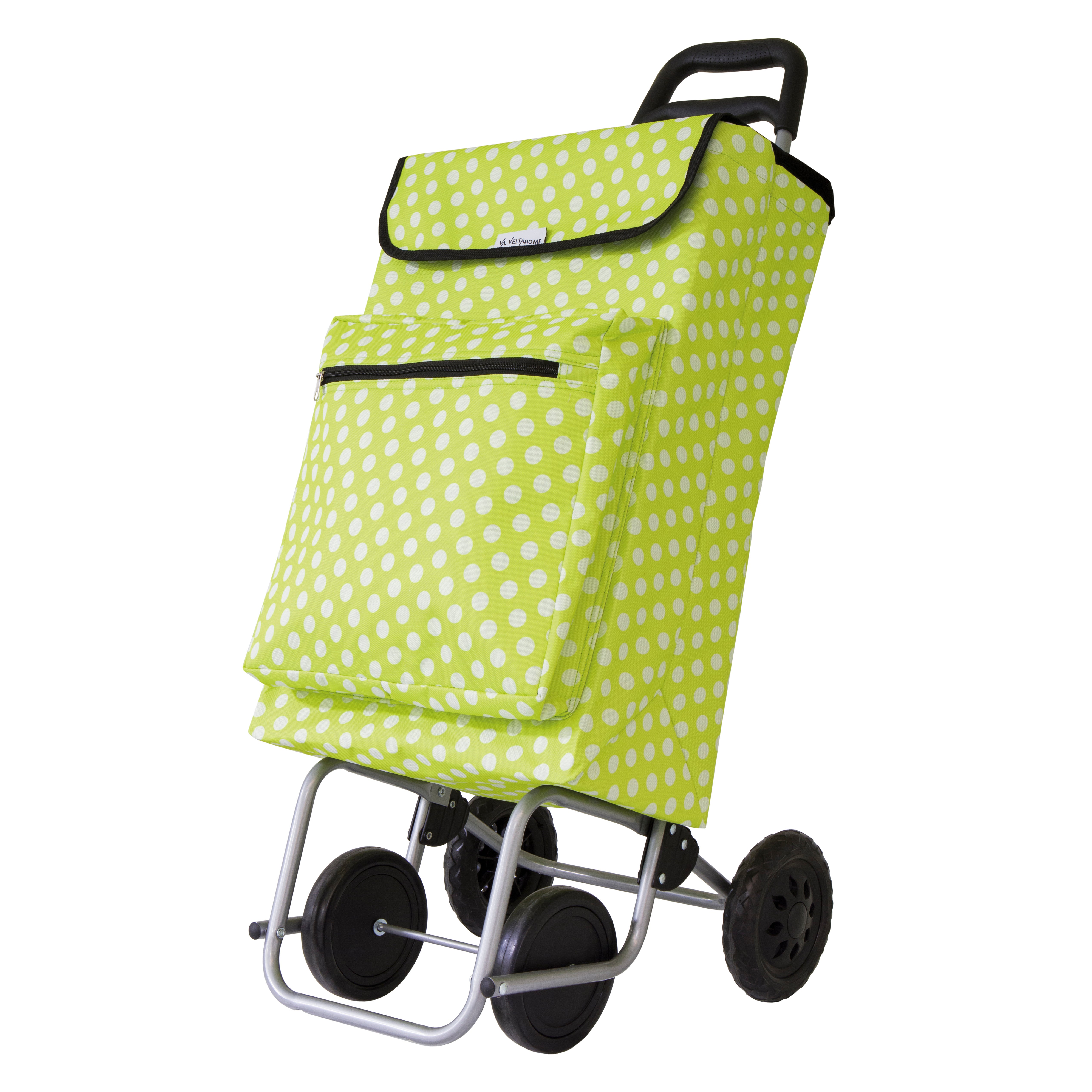 Amig Chariot De Courses 4 Roues Avec Compartiment Isotherme – Caddie Pliant Solide 48L, Charge 15 Kg, Noir – Idéal Supermarché & Pique-nique