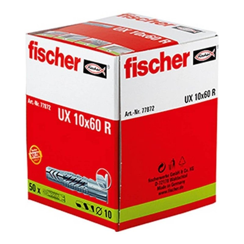 Chevilles nylon ux avec collerette - Dimension : 10X60 - FISCHER - 7