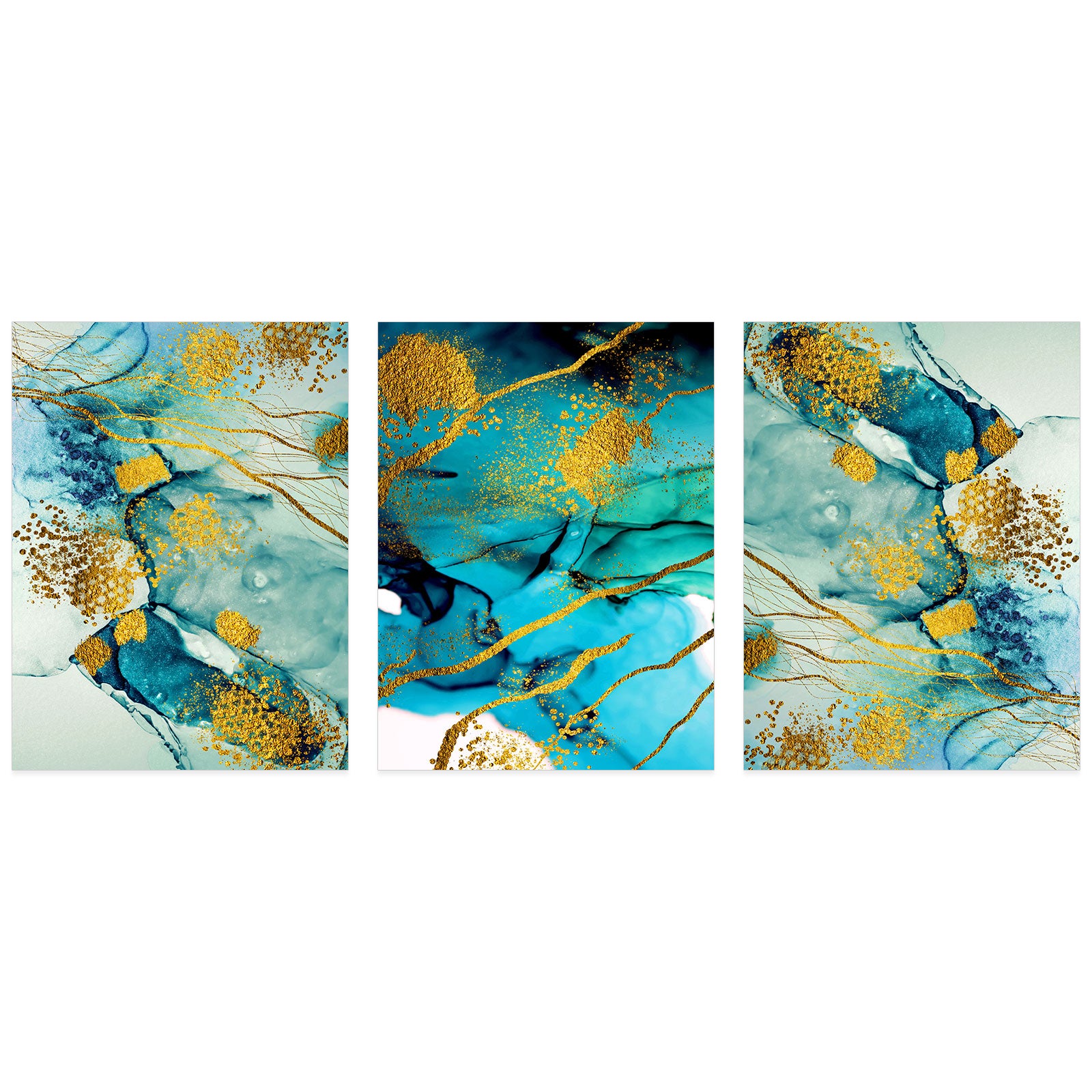 Lot de 3 affiches posters Triptyque décoratives - Design moderne - Photo pleine page - 3 Affiches - 30x40 cm (Cadres non fournis) - 2