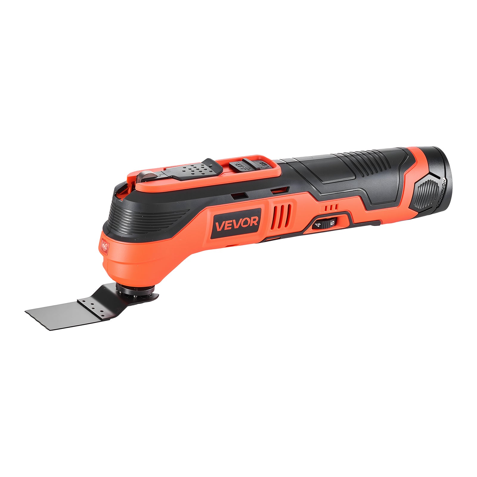 Outil multifonction oscillant VEVOR 12V sans fil, 6 vitesses 6000-17500 tr/min, angle 3,2°, batterie 2Ah, chargeur, pour ponçage/coupe - 9