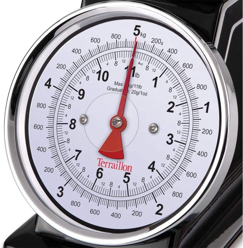Bilancia Da Cucina Meccanica Terraillon 5kg - Design Vintage Con Vaschetta Da 1 Litro