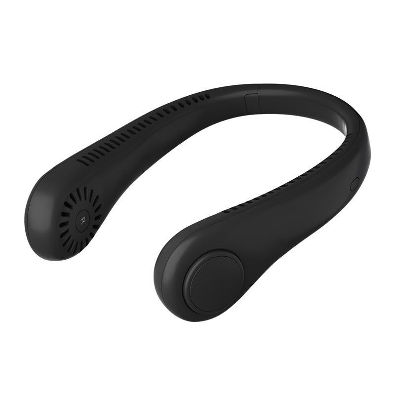 Wentylator na szyję, akumulatorowy wentylator na szyję, 3 prędkości, wentylator bezłopatkowy, miniaturowy wentylator bez użycia rąk, zasilany przez US