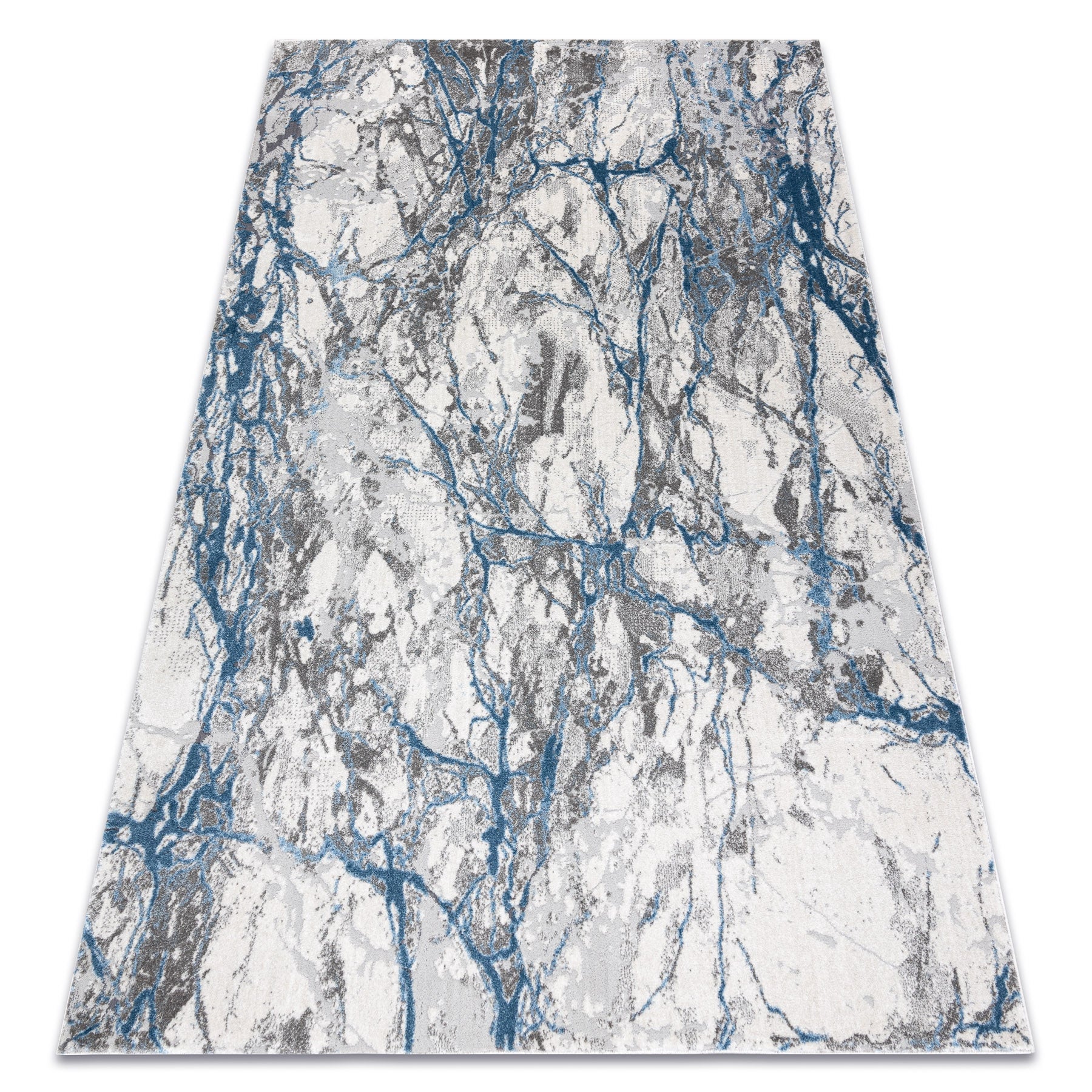 TAPISO Shine Tapis de Salon Chambre Ado Design Moderne Or Gris Bleu Crème Abstrait Marbré Moucheté Doux 80 x 150 cm | Leroy Merlin