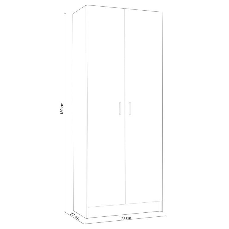 Armoire polyvalente 2 portes 3 zones - 8
