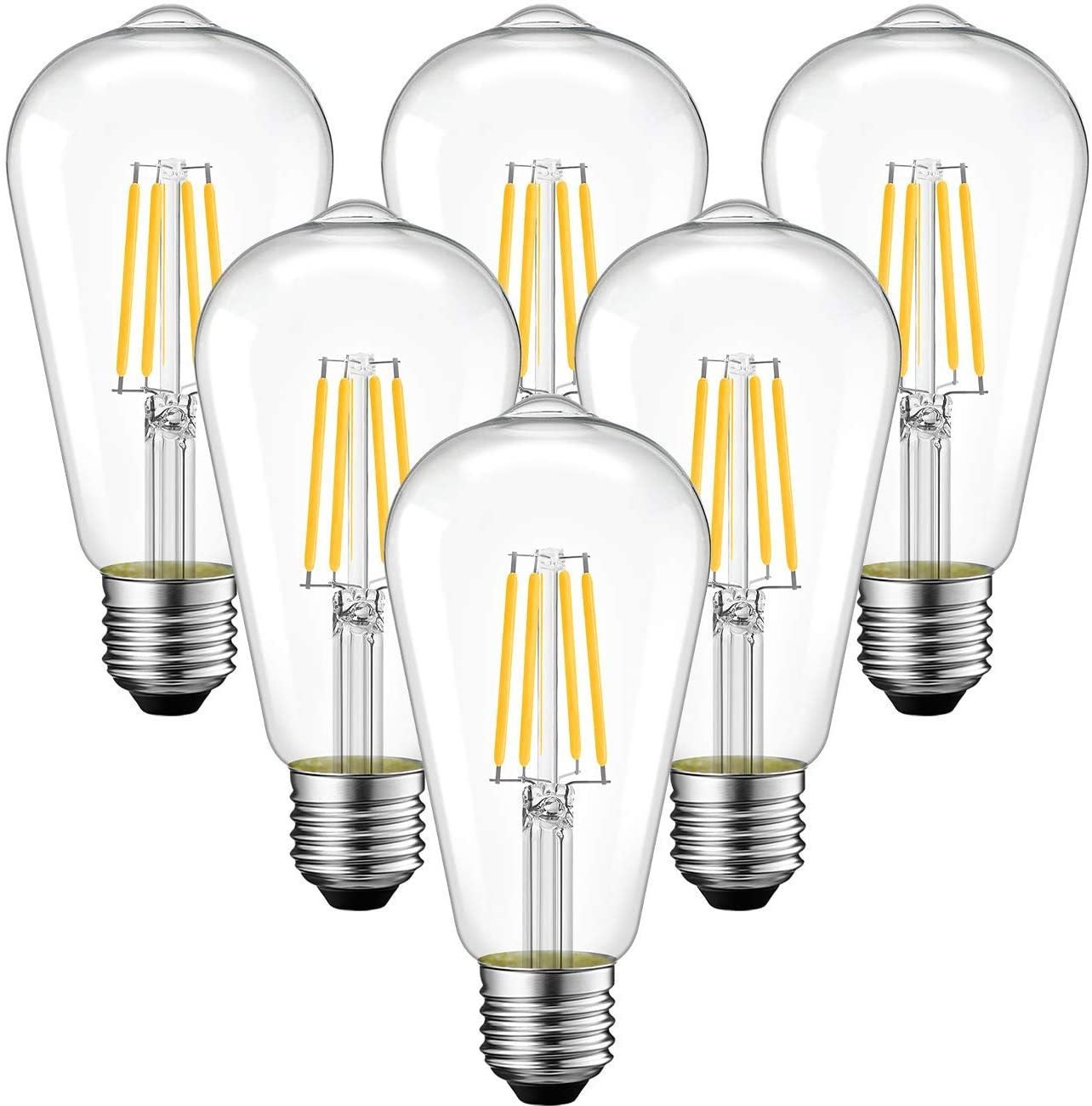 Ampoule LED 8W E27 ST64 - Ampoule vintage Edison, blanc froid 6500K, équivalent 80W, éclairage décoratif, lot de 3 - 7
