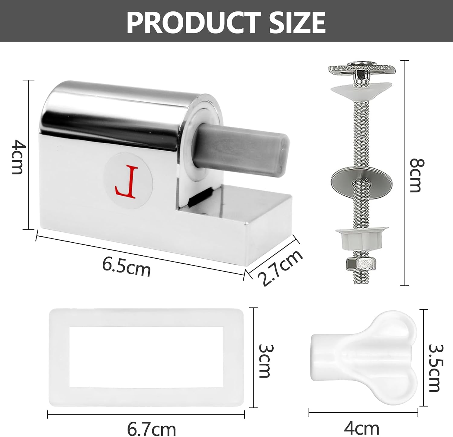 Blanc Fixation Abattant WC, Charnière Abattant WC 7 Pièces, Charnières De Siège De Toilette À Fermeture Douce, Moderne - 2