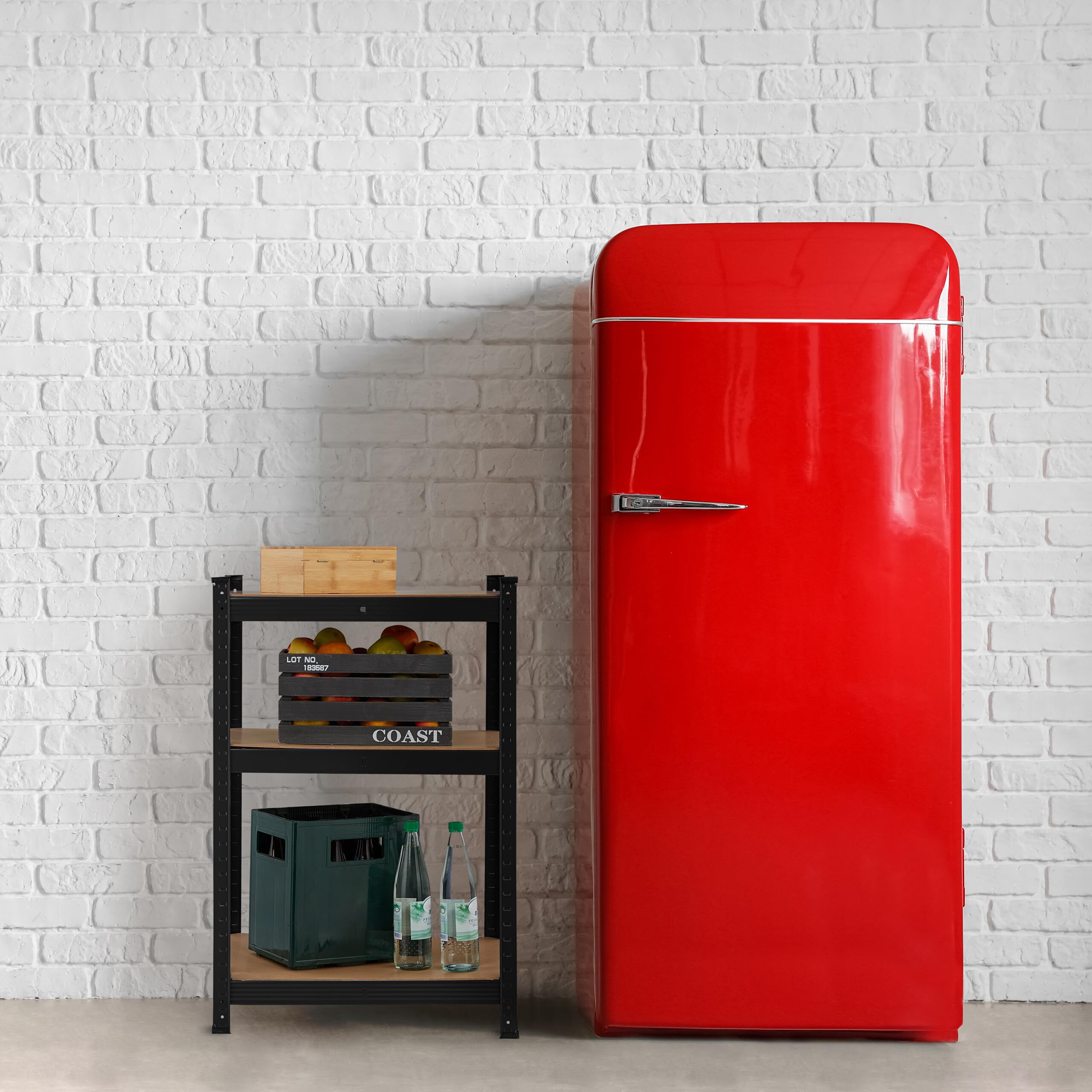 Étagère à charge lourde, HxLxP : 180x60x45 cm, jusqu'à 500 kg, 5 niveaux, cave, garage, stockage, acier, noir, Relaxdays - 9