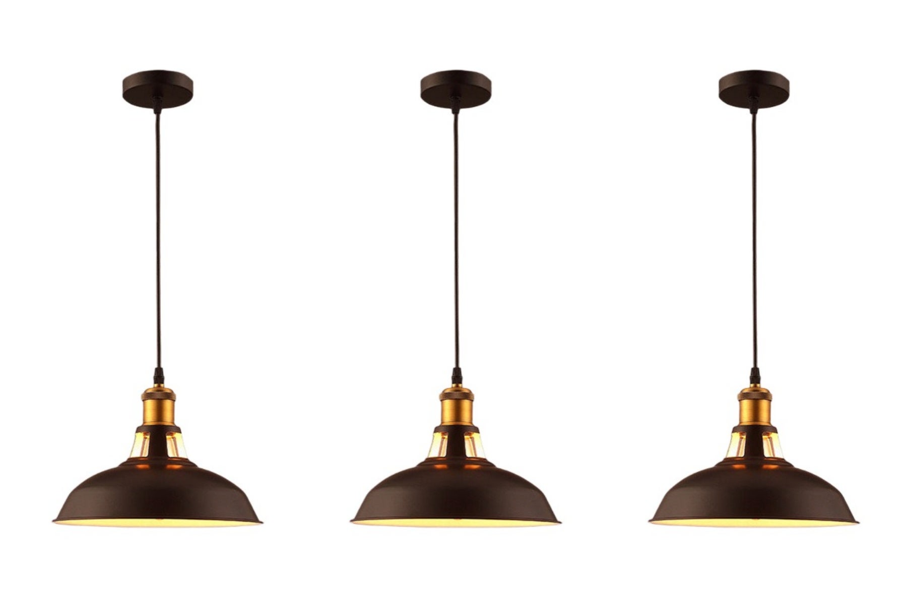 Lustre Suspension Vintage Industriel Plafonnier Rétro En Métal Cage