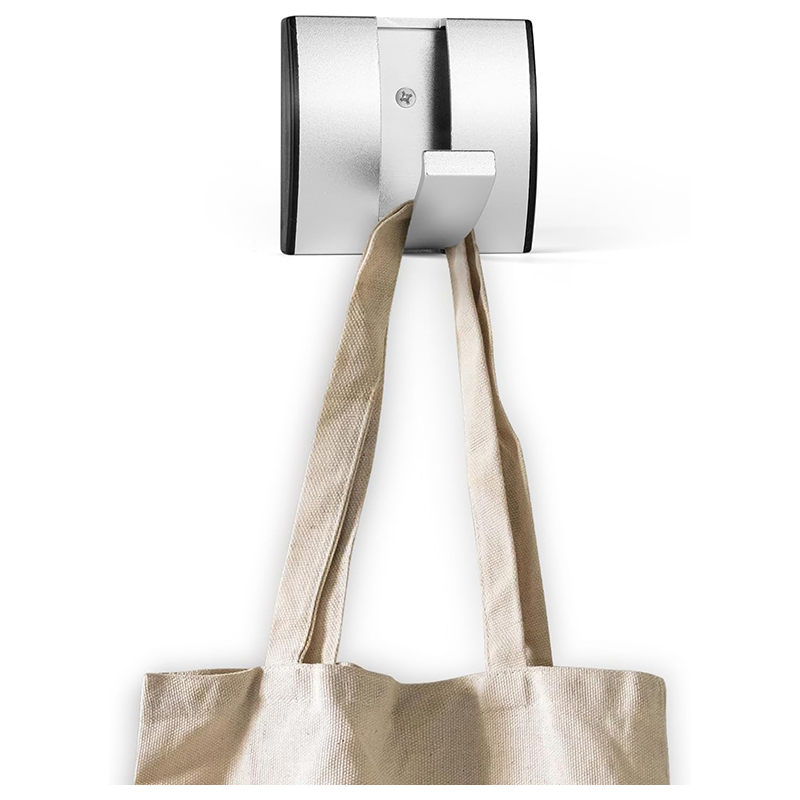 Wieszak ścienny na ubrania z 1 wysuwanym haczykiem, aluminiowy, składany metalowy wieszak ścienny, wieszak ścienny, do kuchni, łazienki, srebrny