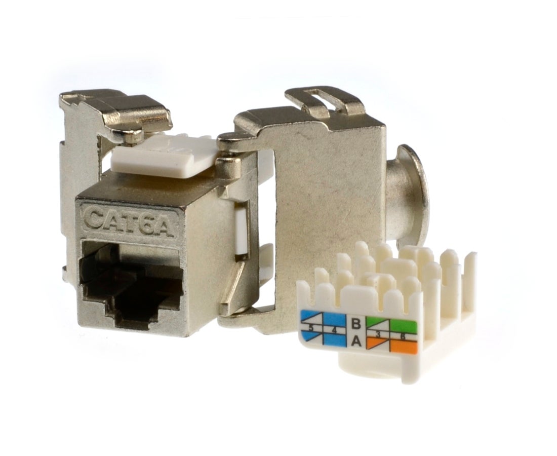 NEKU Keystone RJ45 8P8C STP FTP kat.6A moduł beznarzędziowy sieciowy LAN