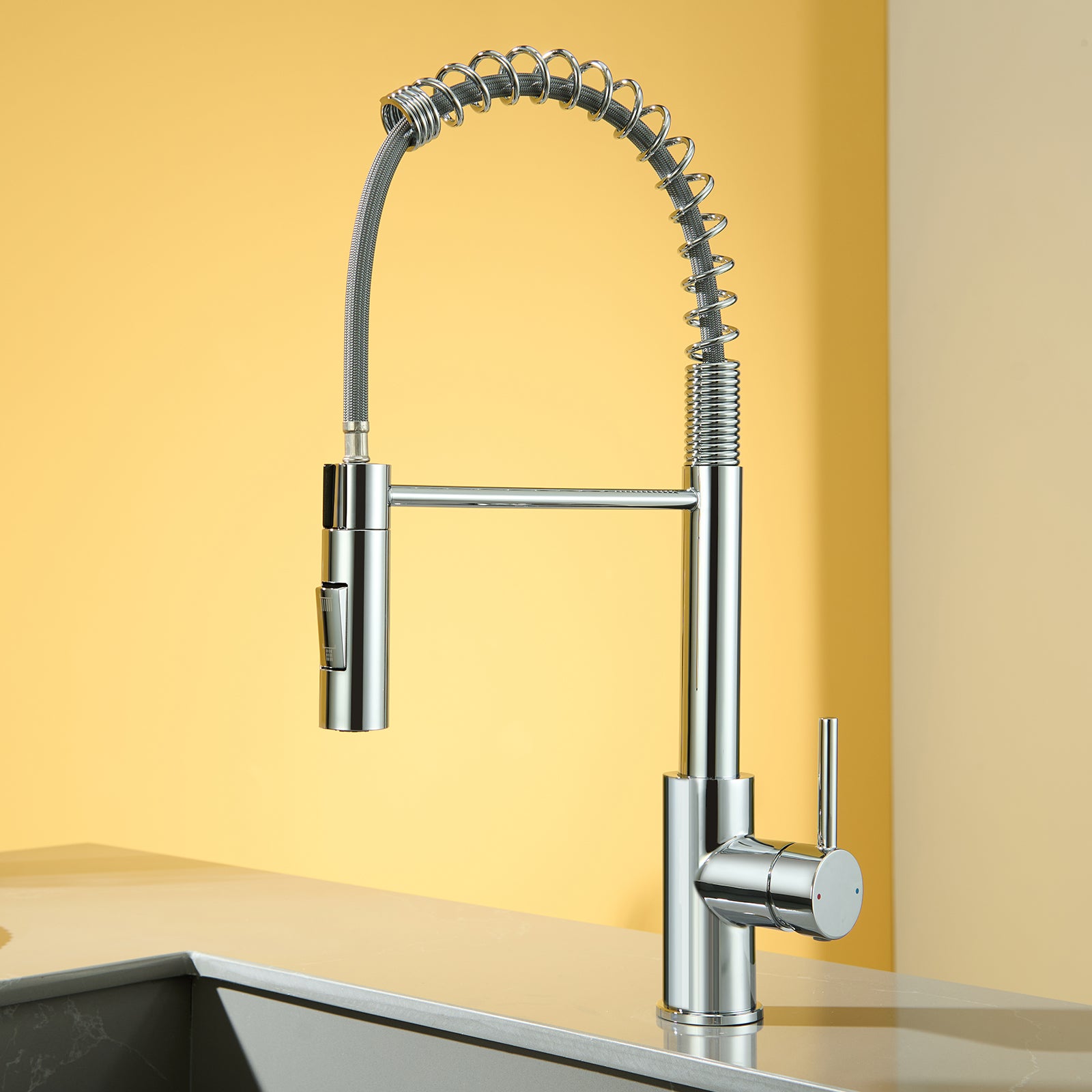 Cecipa Max Robinet Cuisine avec Douchette Extractible Chromé, Mitigeur Cuisine avec 2 Jets, Robinet évier avec douchette - 4