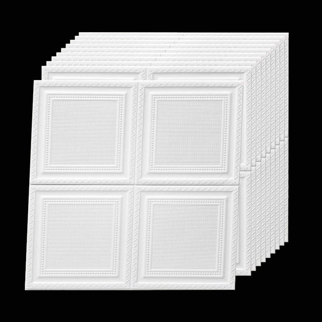 20 pezzi carta da parati 3D adesiva decorazione parete camera o soffitto, impermeabile e antimuffa, perfetta per rinnovare la stanza