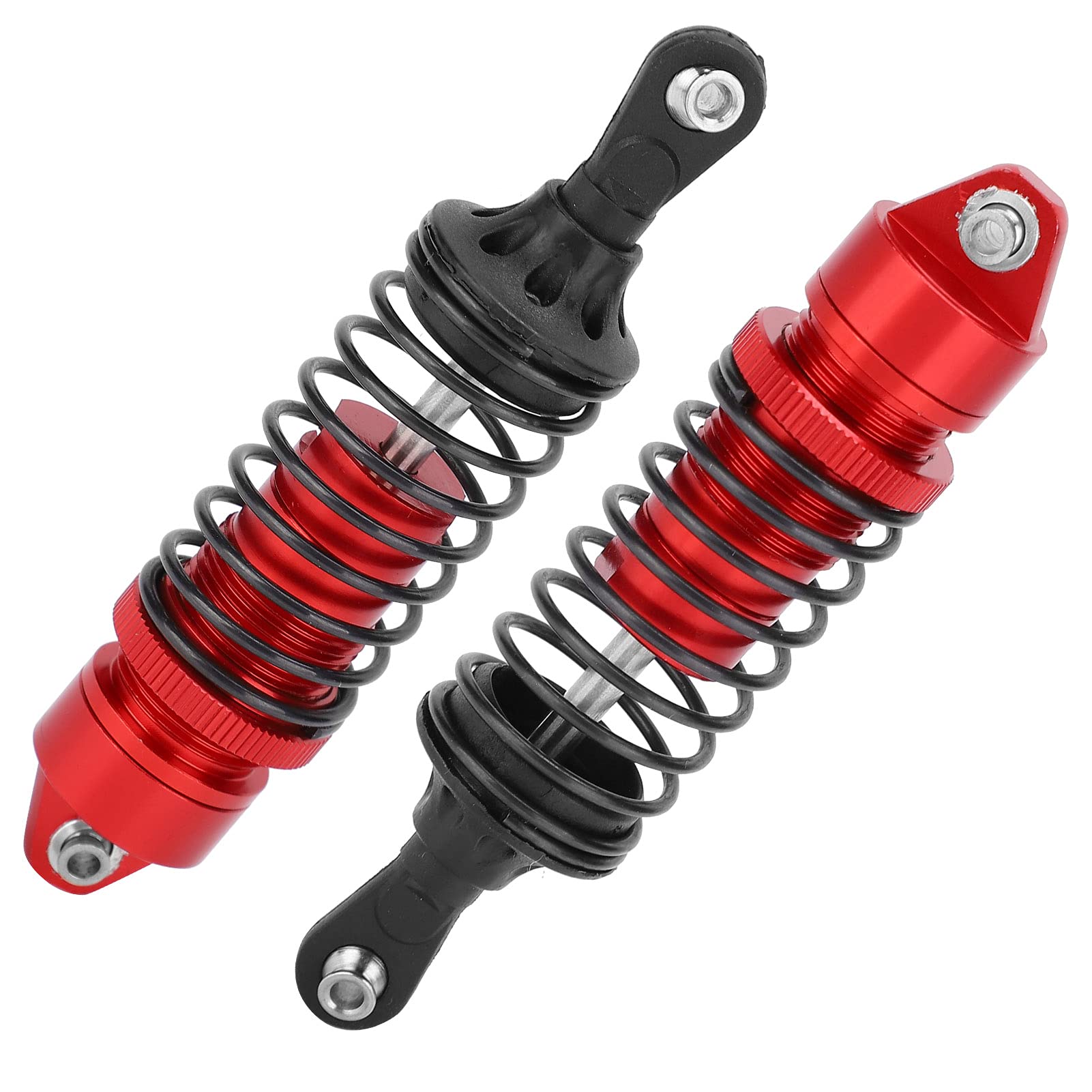 Lot De 2 Amortisseurs Métal RC 130 Mm – Alliage Aluminium – Compatible HSP/RGT/Himoto/Redcat 1/10 – Pièces De Rechange – Rouge