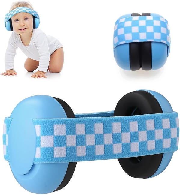 Casque antibruit pour Bébé,Suppression du Bruit,Casque Anti Bruit Mini,Protection Auditive Enfant,Casque de Protection Auditive，bleu
