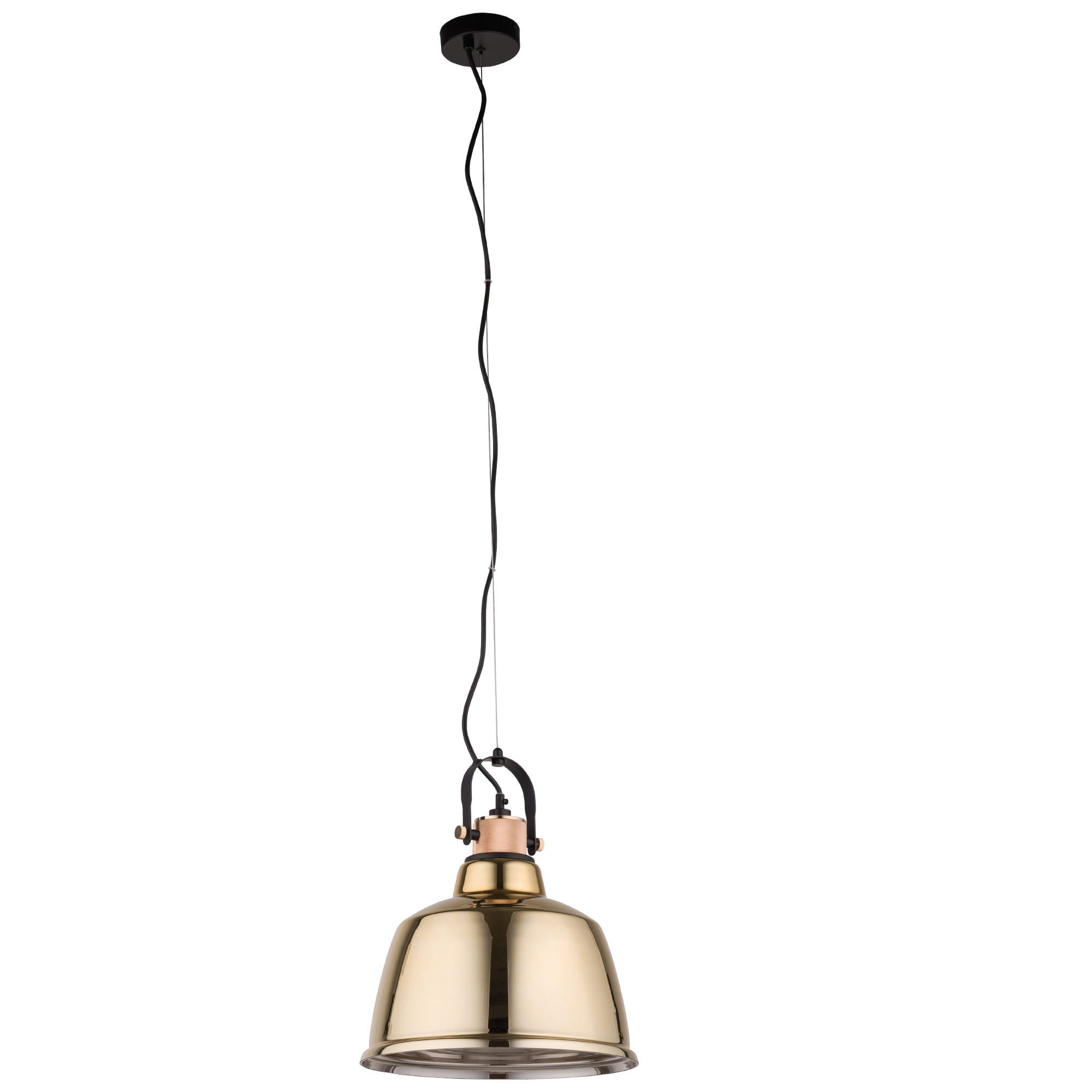 Lampa sufitowa wisząca Amalfi czarna-mosiądz 1xE27x40W wym: 170 x 30 x 30 cm szkło Nowodvorski Lighting