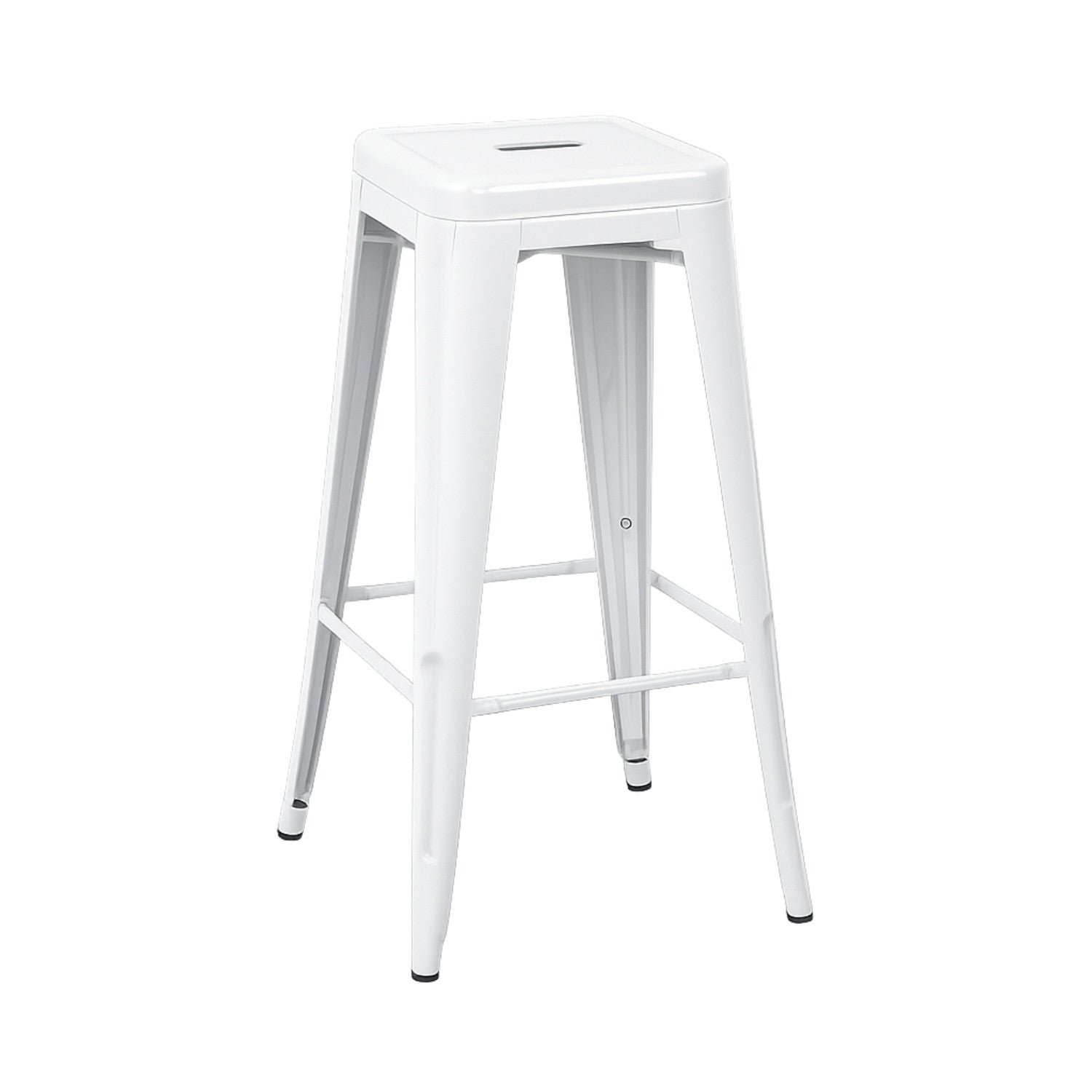 Tabouret Mi-Haut Industriel Empilable en Acier 43x43x76cm Thinia Home ...