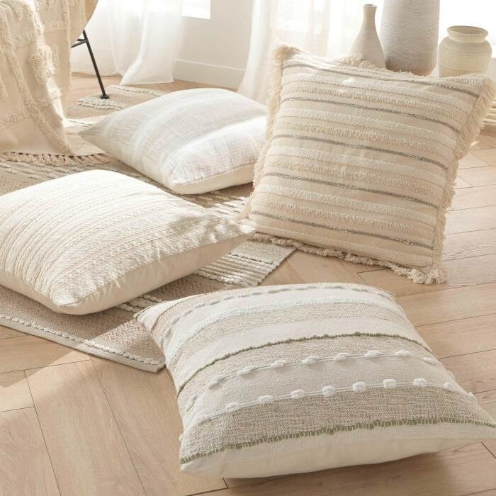 Coussin dehoussable compresse 60 x 60 cm coton/polyester tisse island des. place Sans - 3