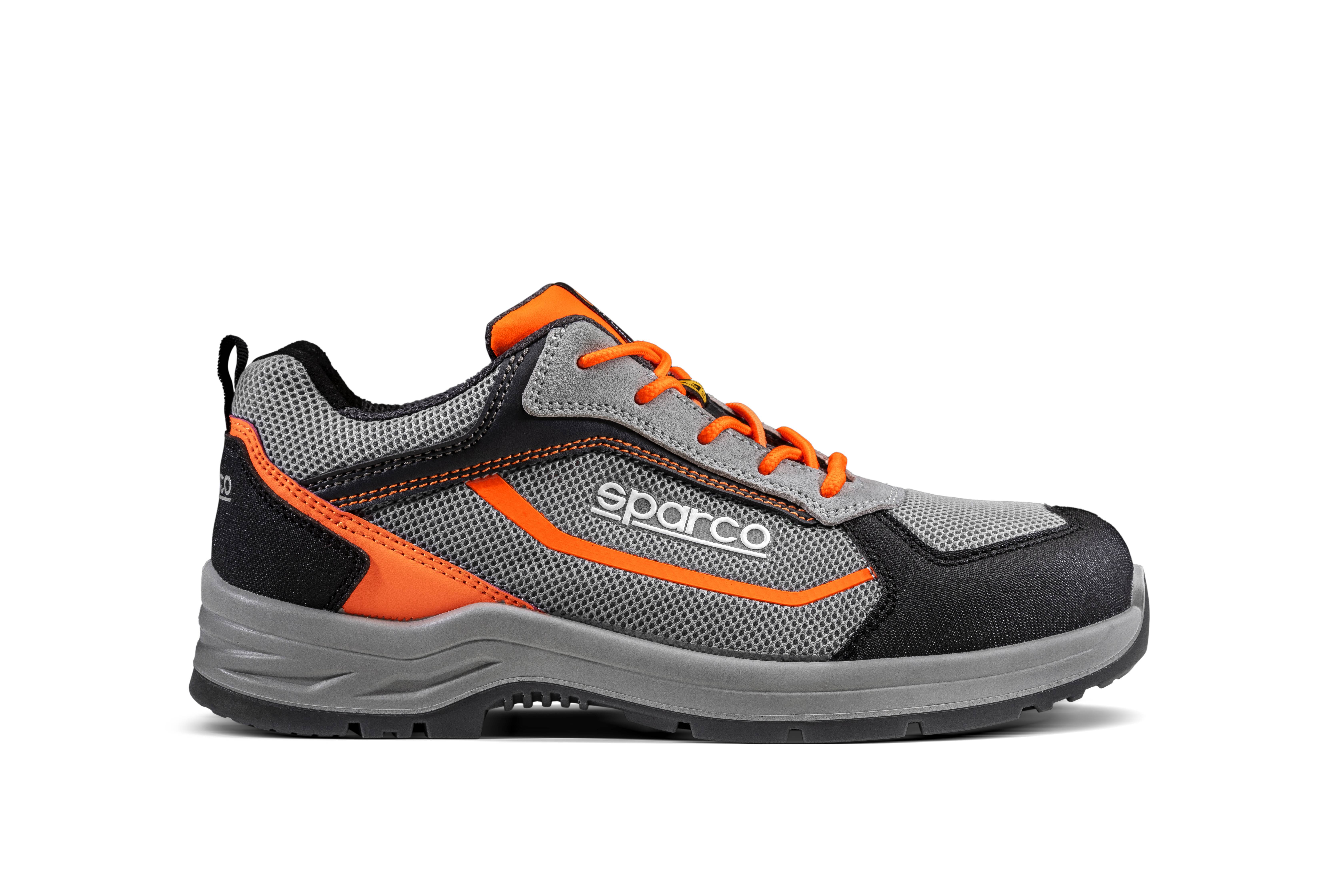 Chaussures de Sécurité Sparco Pato S1P Gris Orange Fluo Taille 37 - 2
