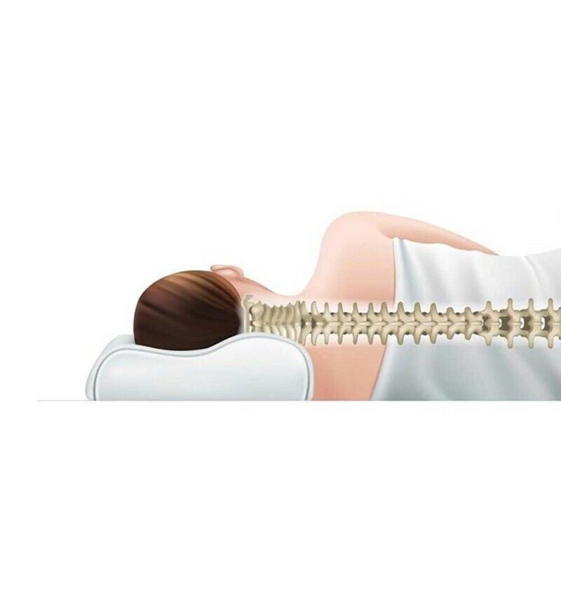 Almohada viscoelástica cervical memory foam contorno ergonómico 60x30x10cm - 4
