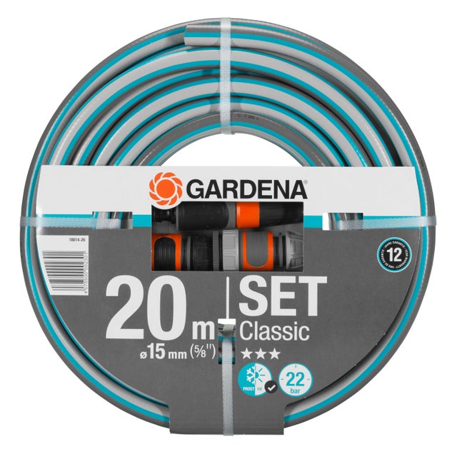 GARDENA Tuyau d'arrosage Classic 15 mm avec accessoires d'arrosage (18014-26)
