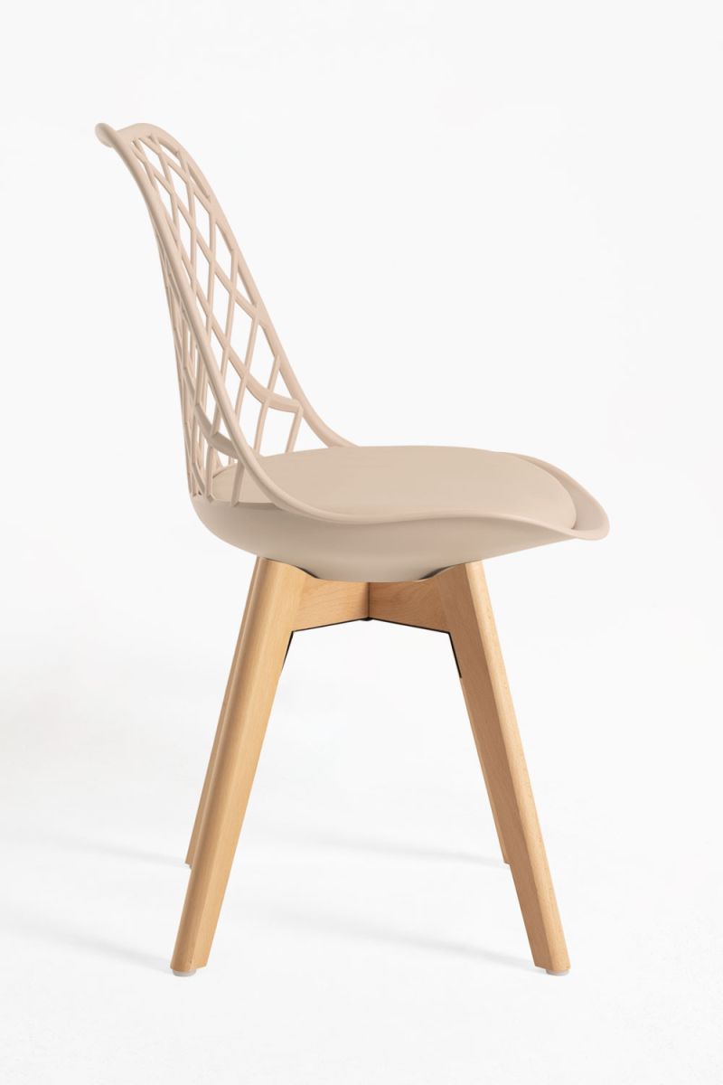 Regalos Miguel - Packs Sillas Comedor - Pack 4 Sillas Mima - Beige Tapioca - 5