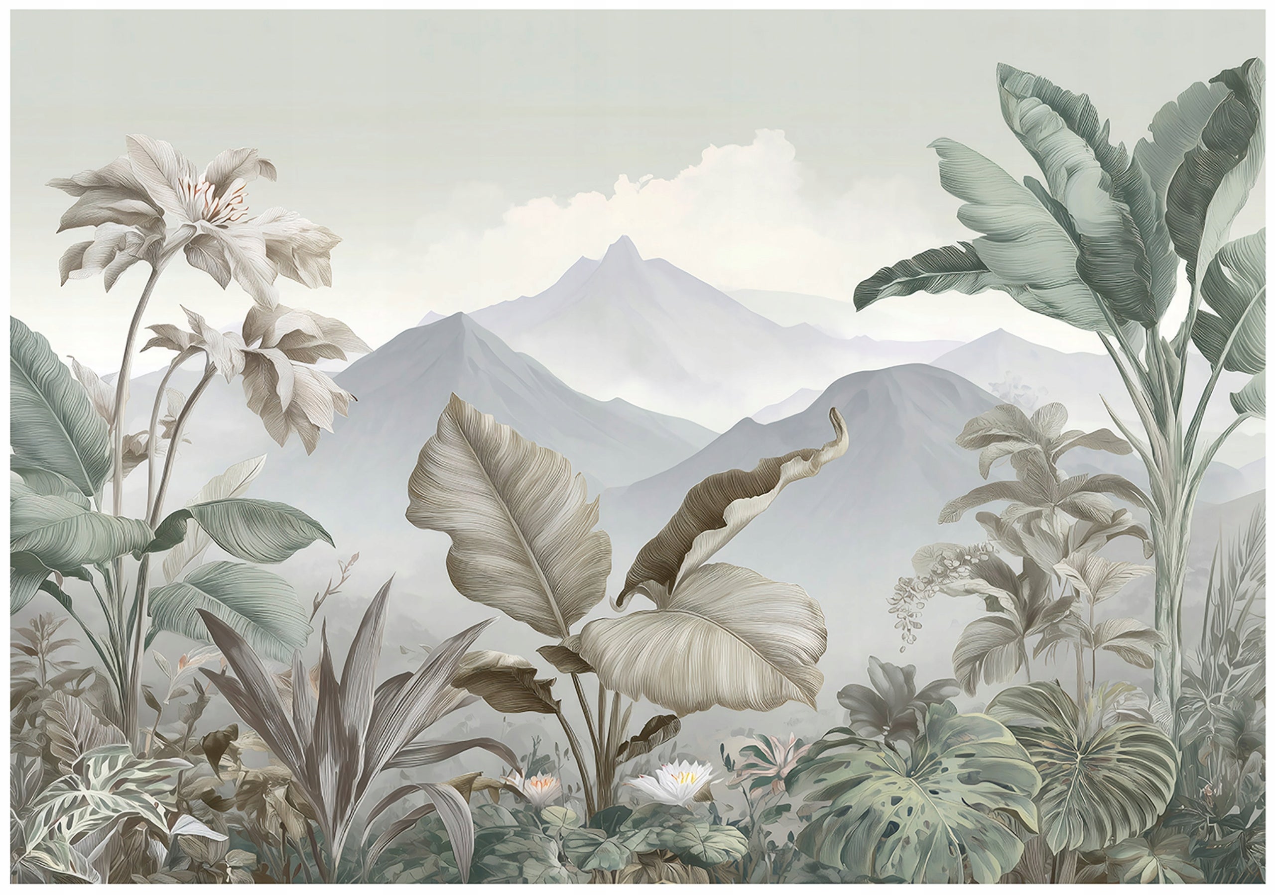 Fototapeta Dżungla Natura Góry 350x250 cm Tapeta Do Sypialni Salonu Kuchni Na Flizelinie