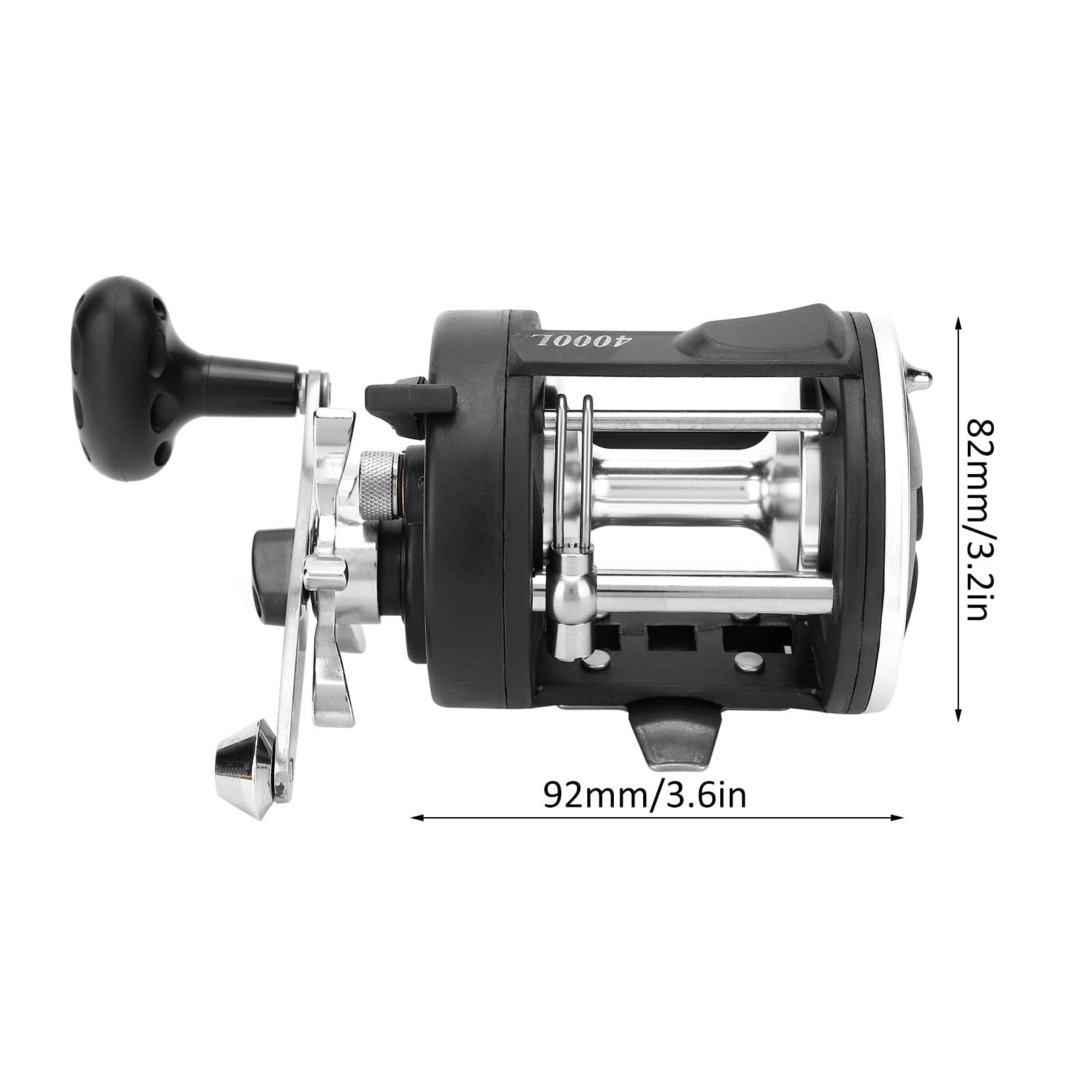 Mulinello da pesca in metallo TSSD Rapporto di velocità 3.8:1 Accessorio per ruota da pesca Baitcasting 1BB (TSSD-4000L) - 8