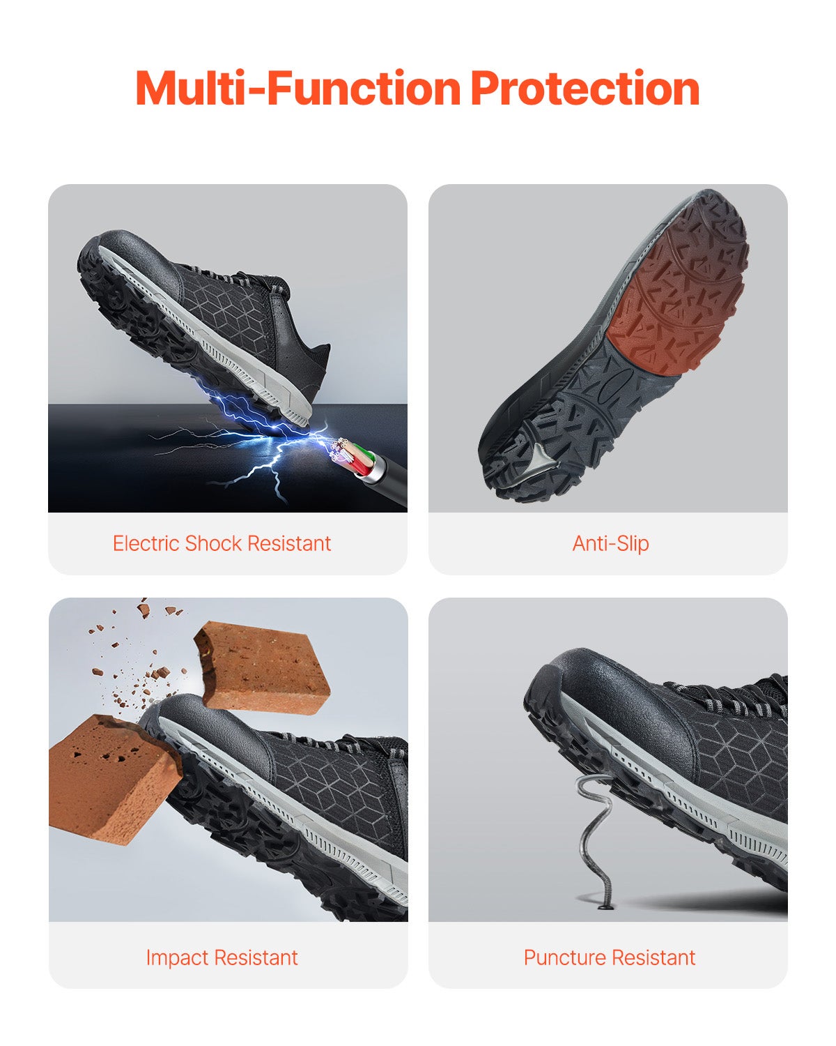 Sapatos biqueira aço homem,tamanho US SucceBuy 11,5,sapatos trabalho atléticos acolchoados,segurança - 6