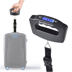 Balance à Bagages électronique Portative 50kg – Noire – Pèse-valise LCD