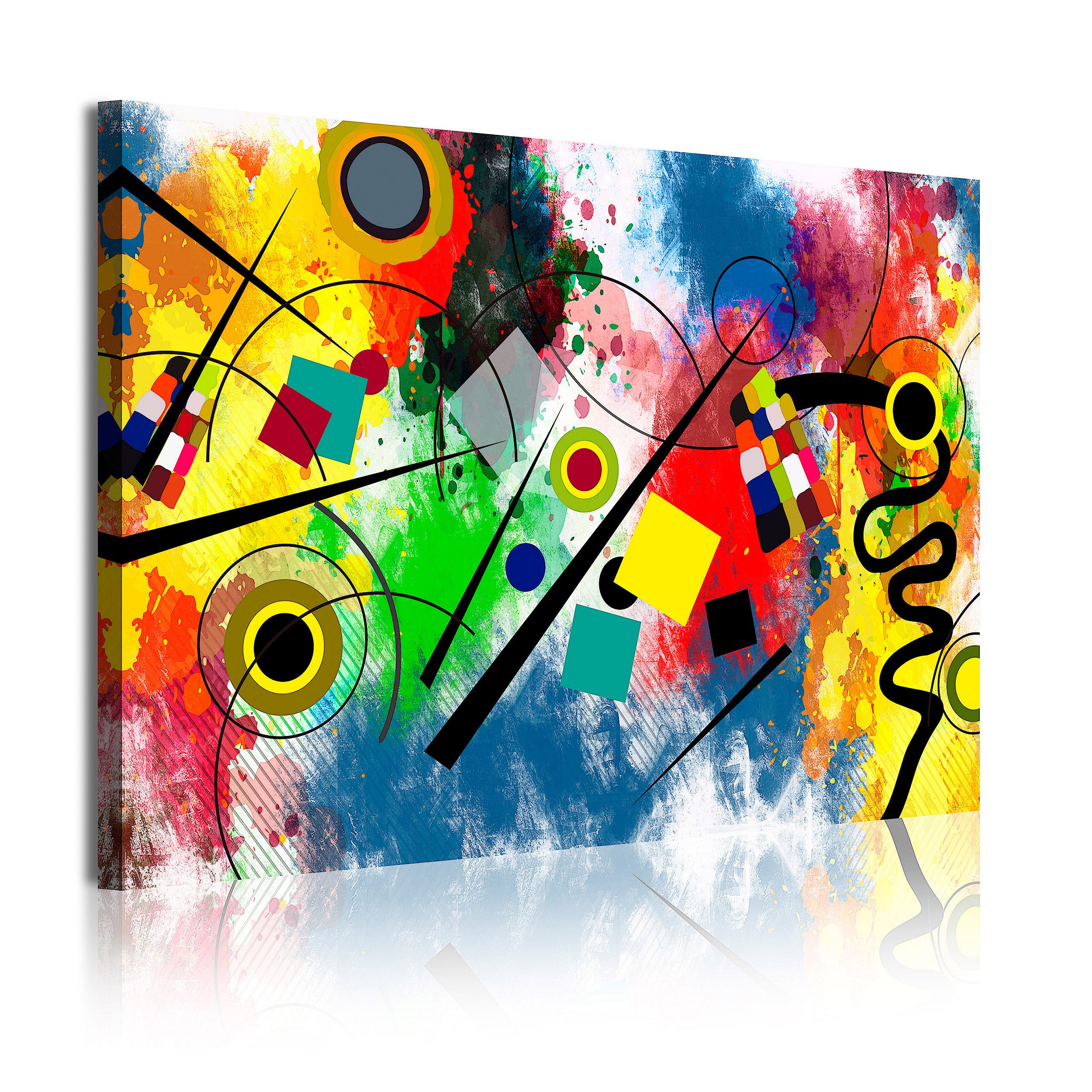 Impression sur toile - Image sur toile - Une composition abstraite avec des taches dans des tons terreux Impression sur toile - Image sur toile - Une composition abstraite avec des taches dans des tons terreux