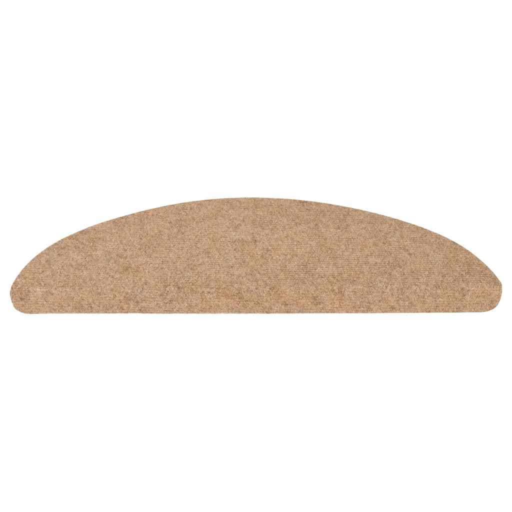 vidaXL Tapis d'escalier auto-adhésifs 30 pcs beige 56x17x3 cm - 4