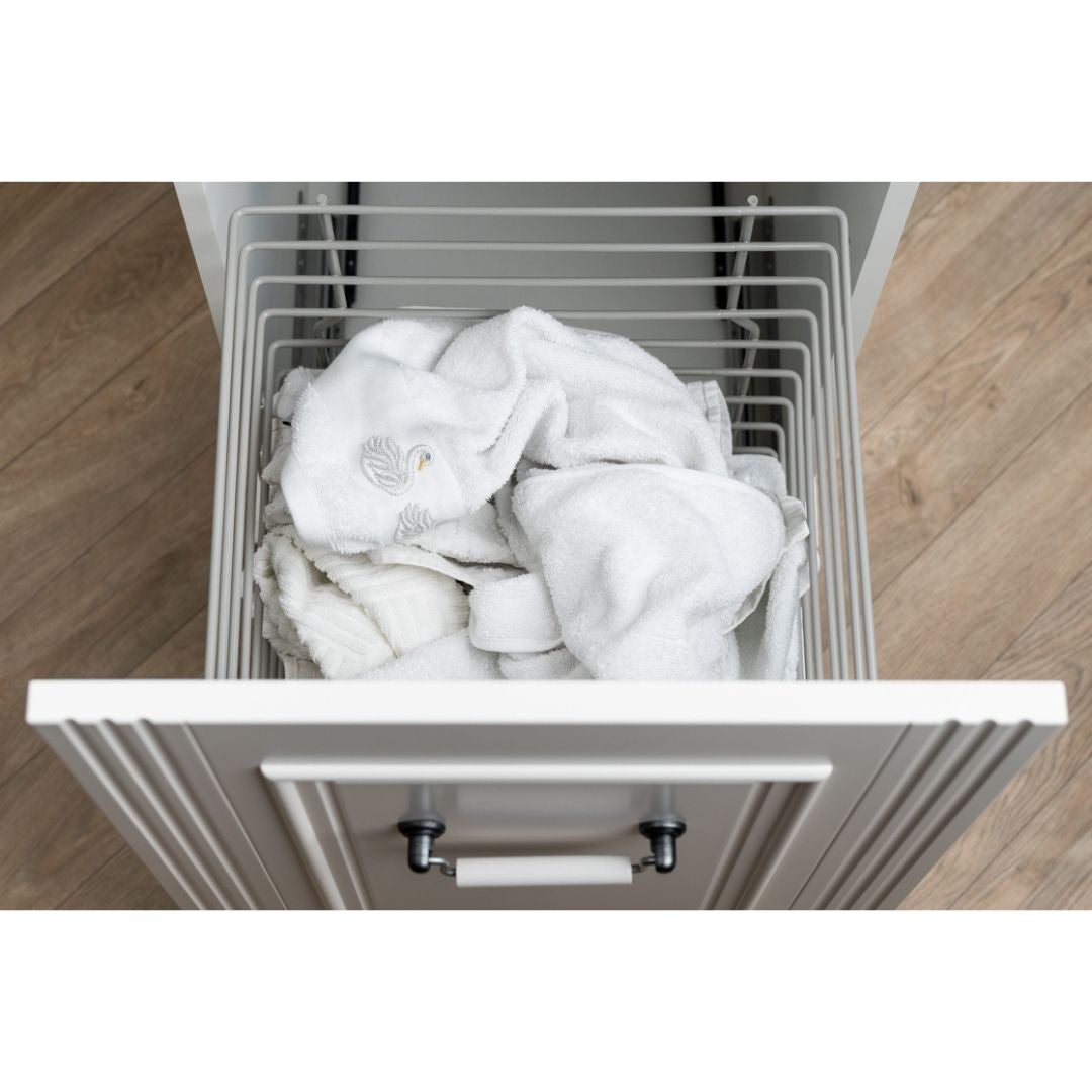 Szafka łazienkowa OXFORD 40 cm stara biel półmat wysoka - 6