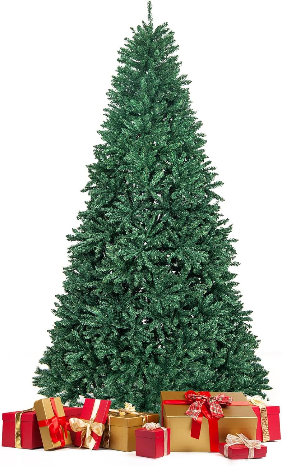 Sztuczna Choinka Bożonarodzeniowa 275 cm, Gałęzie z PVC, System Parasolowy, Dekoracja Świąteczna, do Zawieszenia Girlandy Świetlnej i Gwiazdy
