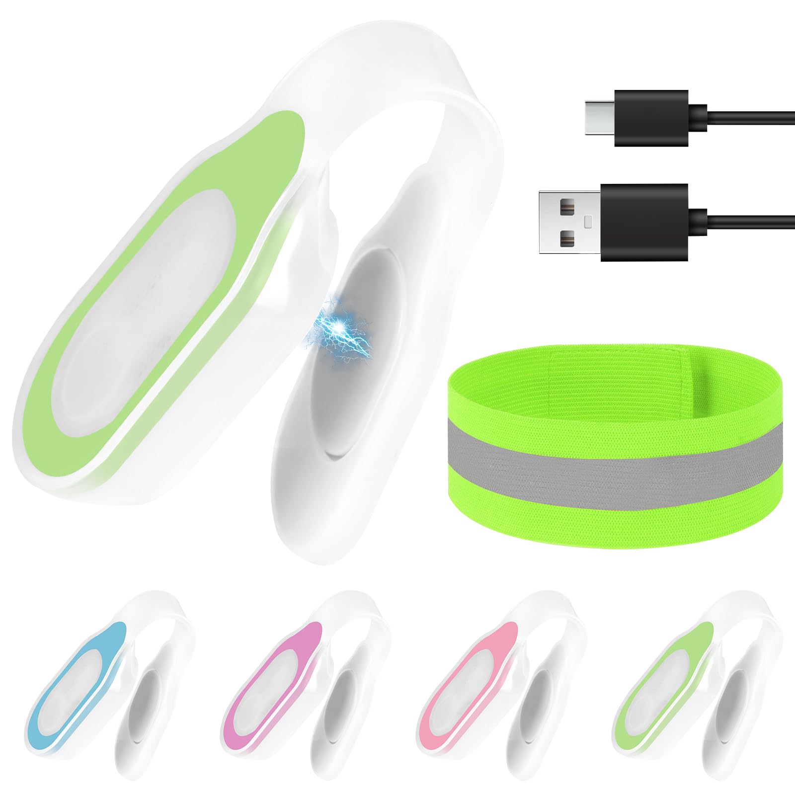 Bracelets LED Defiant (lot De 2) – Lumières De Sécurité Pour La Nuit – Running, Vélo