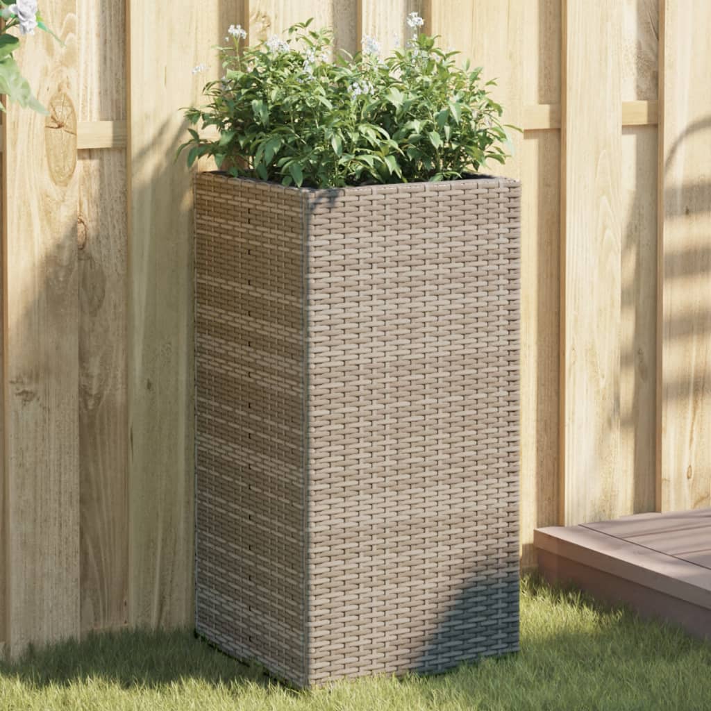 Dehner Jardinière En Rotin, Environ 40 X 23 X 20 Cm, Tressage En Rotin, Gris /marron