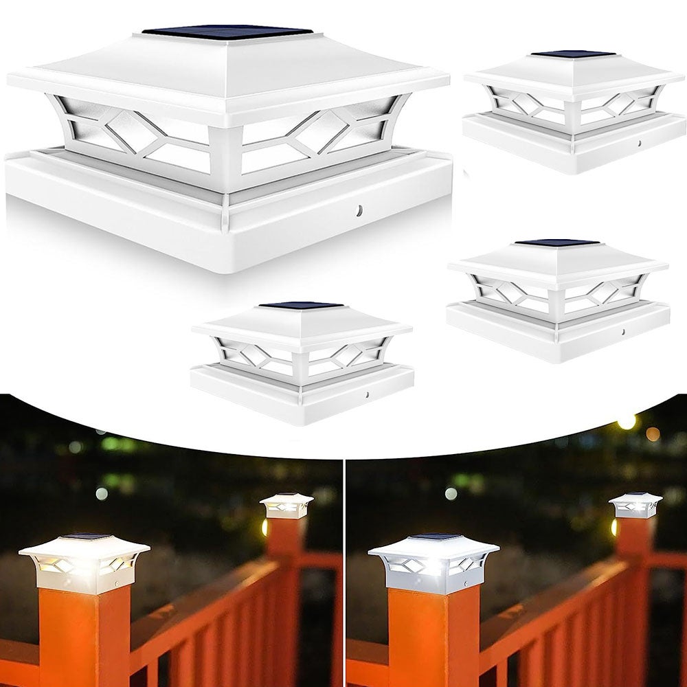 Lot de 2 lampes solaires, lampes de jardin extérieures RVB, lampes de jardin, carrées | Leroy Merlin