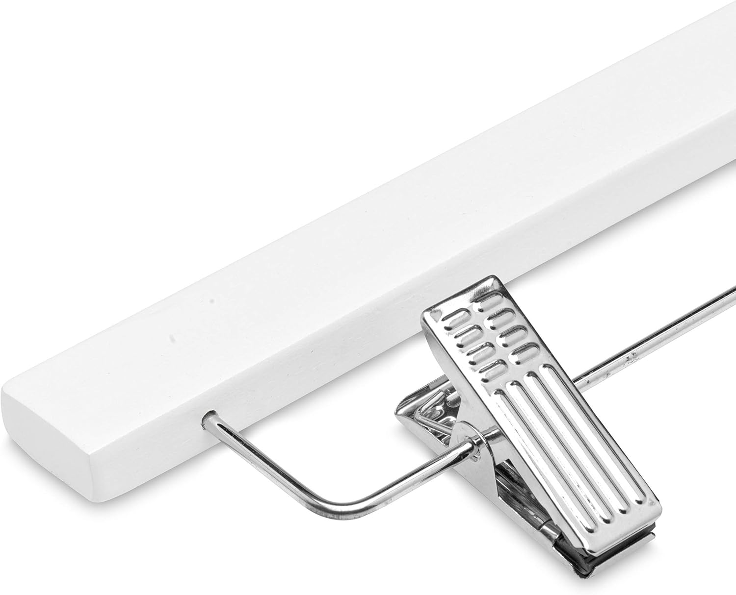 MAISON CONFORT | Perchoir pour jupe | Perche de Madère avec pince de couleur blanche | Paquet de 12 unités de 36 cm - 4