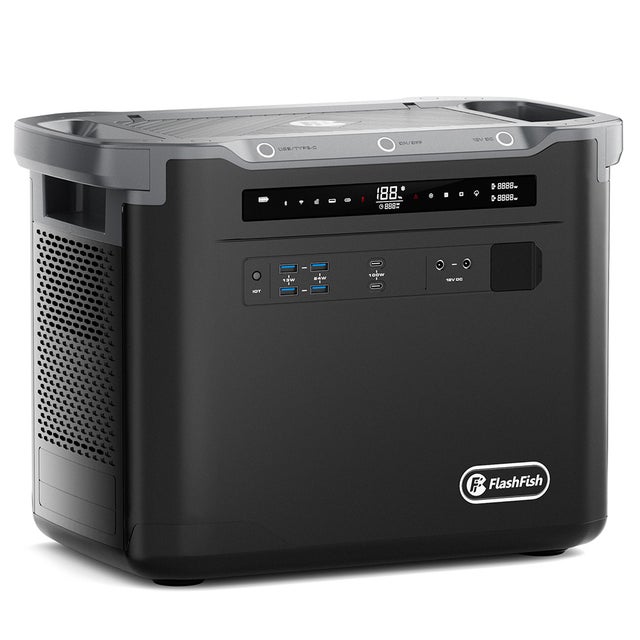 Station d'Énergie Portable Flashfish S25 2000W, 1997Wh LiFePO4, Charge AC Rapide 1600W, Fonction UPS