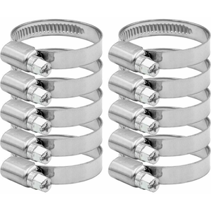 Lot de 10 colliers de serrage réglables à double fil pour tuyau, matériel de fixation de plomberie, 16 tailles, 56,64 mm (10 pièces