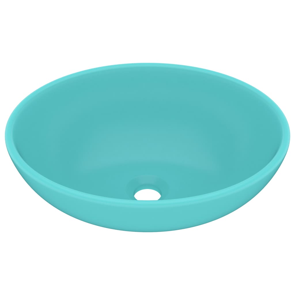 Maison Exclusive - Lavandino Lusso Ovale Verde CMaison Exclusive - aro Opaco 40x33 cm in Ceramica - 2