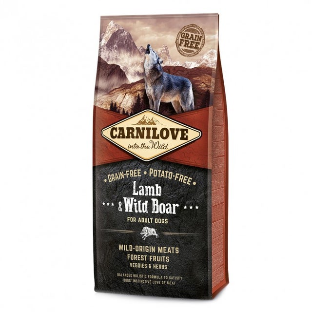 Croquette Carnilove Chien Adult Agneau et Sanglier Sauvage 12kg
