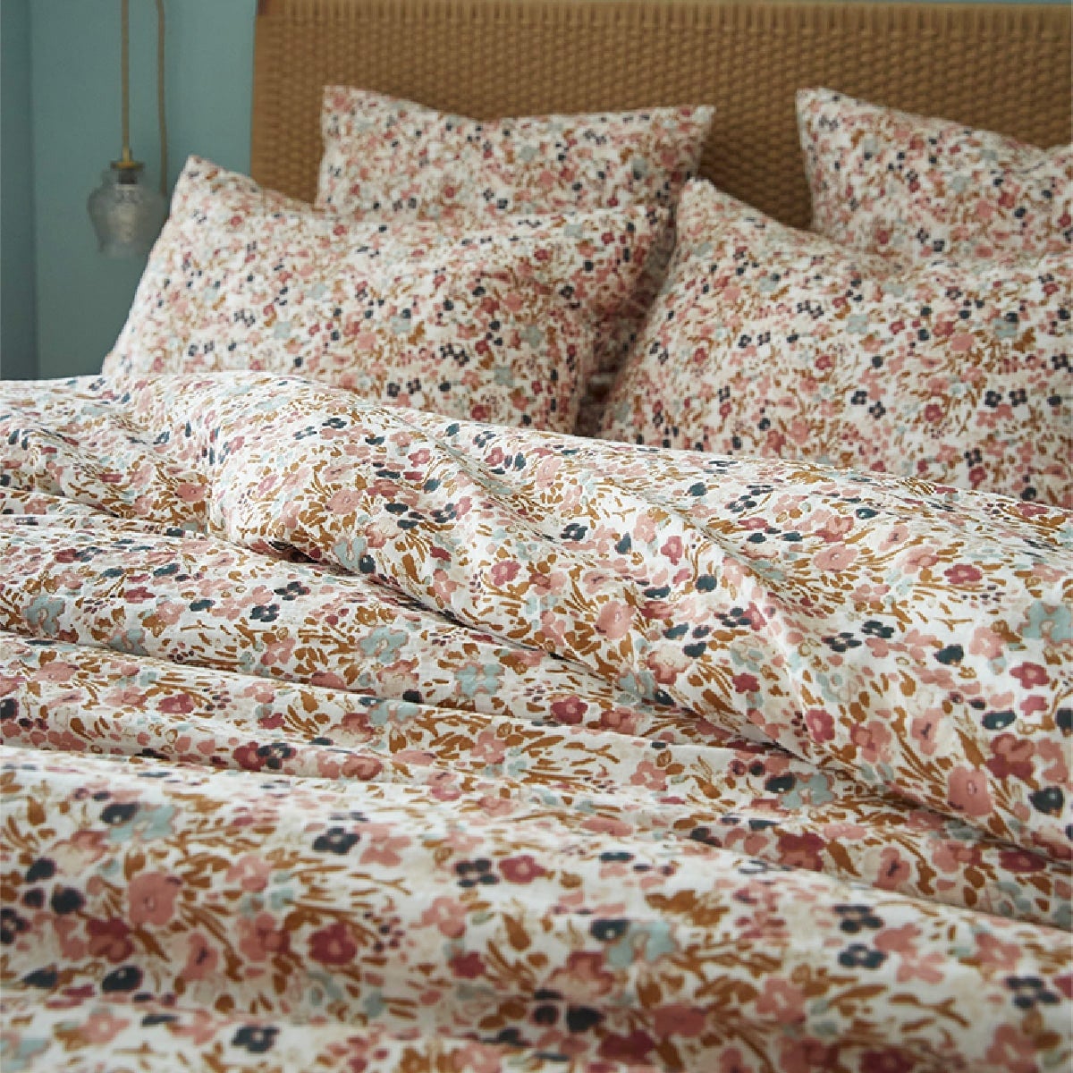 ISIS - Housse de Couette 240x220cm Gaze de Coton Motif Liberty - 8