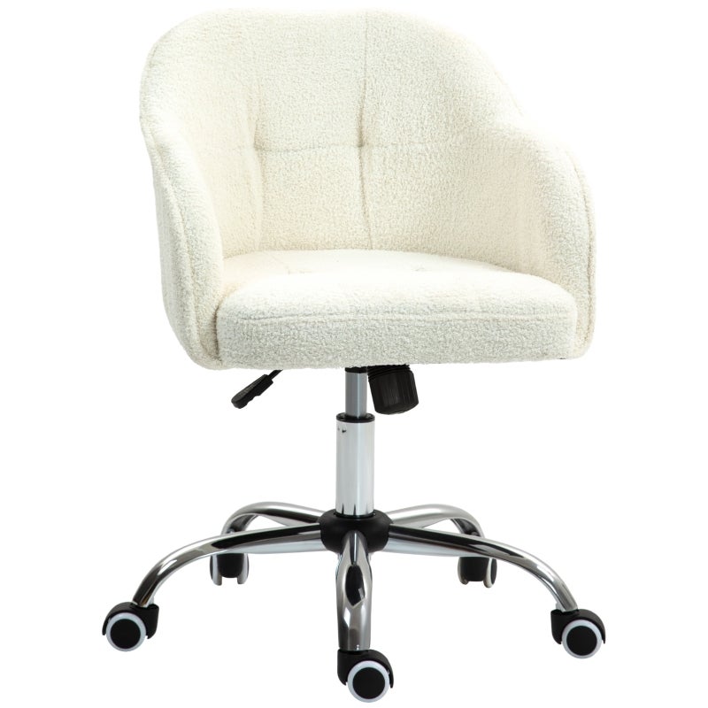COSTWAY Sedia da Scrivania con Ruote, Sedia Ufficio Ergonomica Girevole, Regolabile in Altezza