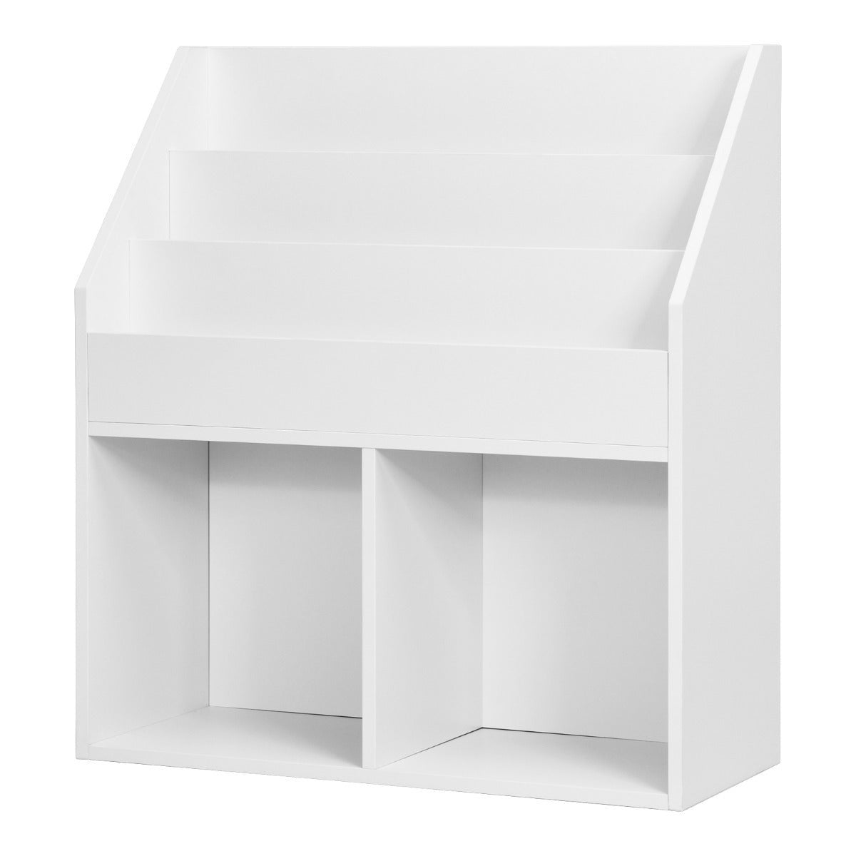 Bibliothèque Enfant 5 Compartiments Relaxdays – 80x70x30 Cm – Blanc – Rangement Jouets Et Livres - 5
